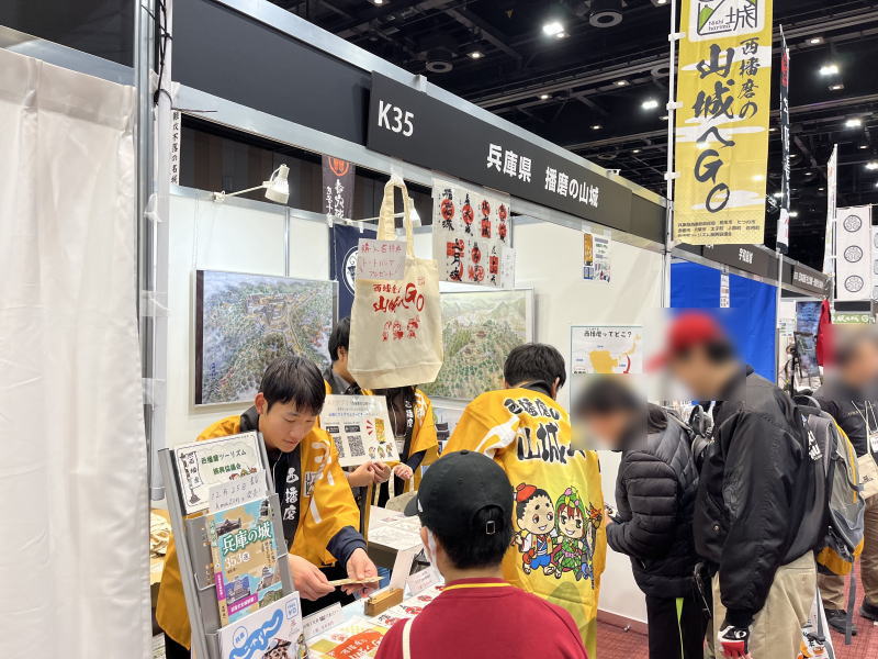 お城EXPOのブース。終日、大盛況だった。